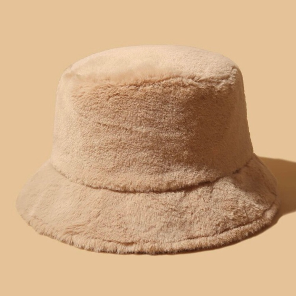 fluffy bucket hat